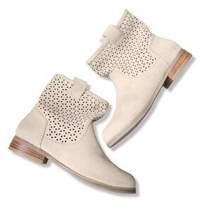 Sole Society‎ Lasercut Ankle Boots Booties Beige size 5.5